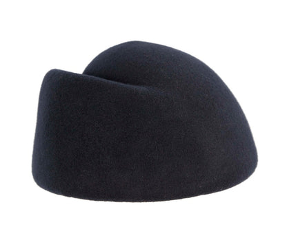 Designers dark navy felt ladies winter hat-5