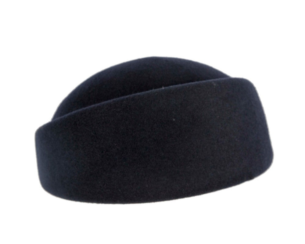 Designers dark navy felt ladies winter hat-2