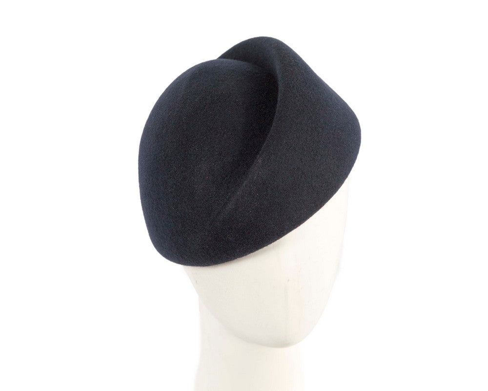 Designers dark navy felt ladies winter hat-0