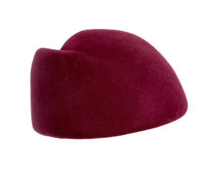 Designers burgundy wine felt ladies winter hat