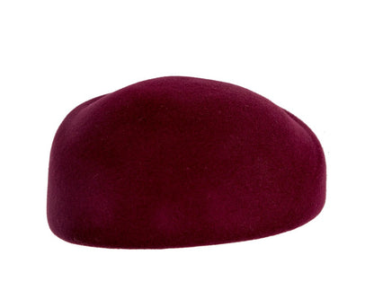 Designers burgundy wine felt ladies winter hat