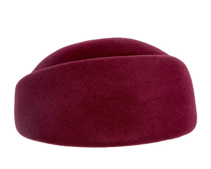 Designers burgundy wine felt ladies winter hat