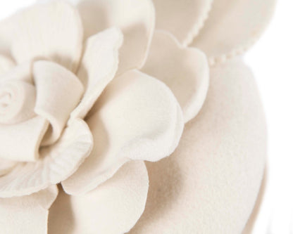 Cream winter pillbox fascinator by Max Alexander-2