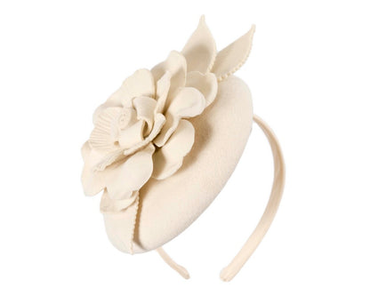 Cream winter pillbox fascinator by Max Alexander-1