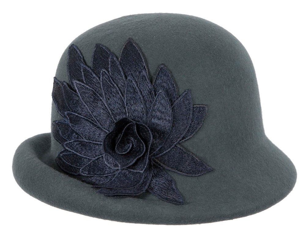 Blue grey winter fashion hat by Max Alexander
