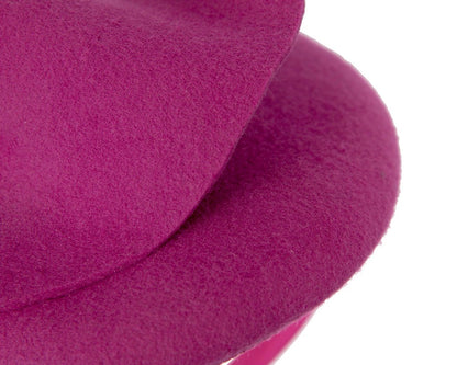 Fuchsia felt fascinator by Max Alexander-4