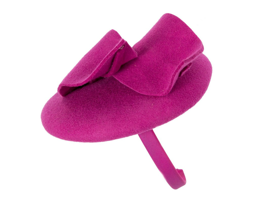Fuchsia felt fascinator by Max Alexander-2