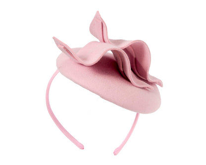 Pink felt fascinator by Max Alexander