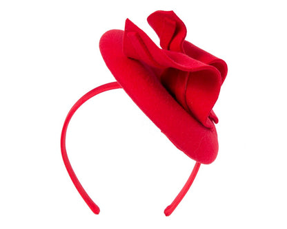 Red felt fascinator by Max Alexander-5