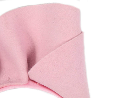 Pink felt winter racing fascinator by Max Alexander-2