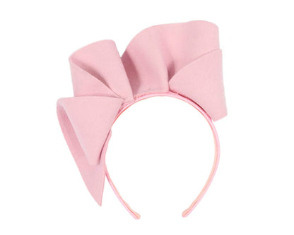 Pink felt winter racing fascinator by Max Alexander-1