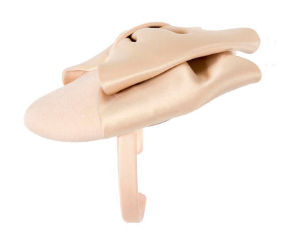Nude winter pillbox fascinator with bow-2