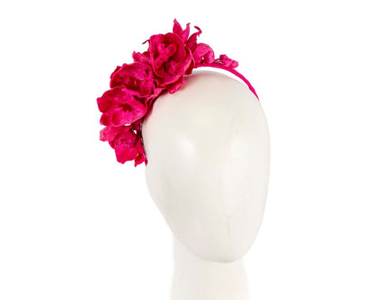 Fuchsia orchid flower headband fascinator-0