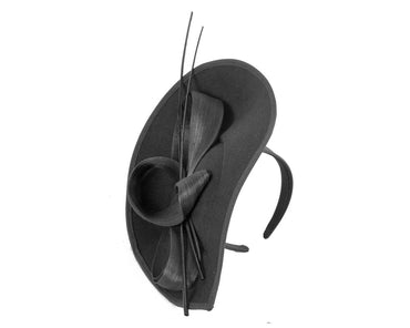 Large black winter fascinator by Max Alexander-1