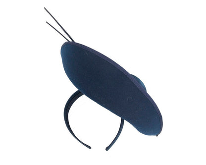 Large navy winter fascinator by Max Alexander-3