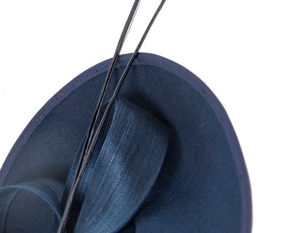 Large navy winter fascinator by Max Alexander-2