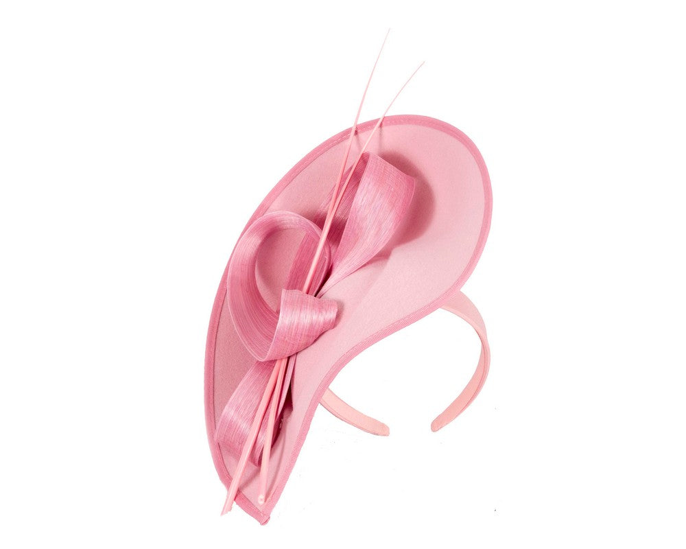 Large pink winter fascinator by Max Alexander-1