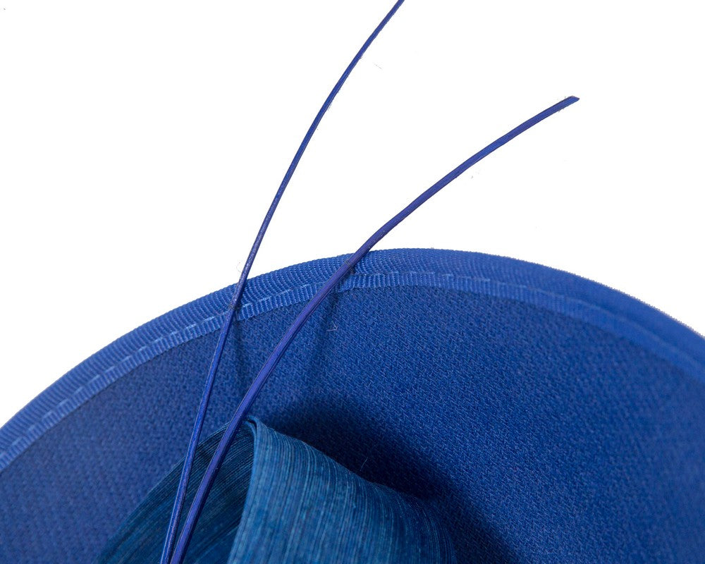 Large royal blue winter fascinator by Max Alexander-2