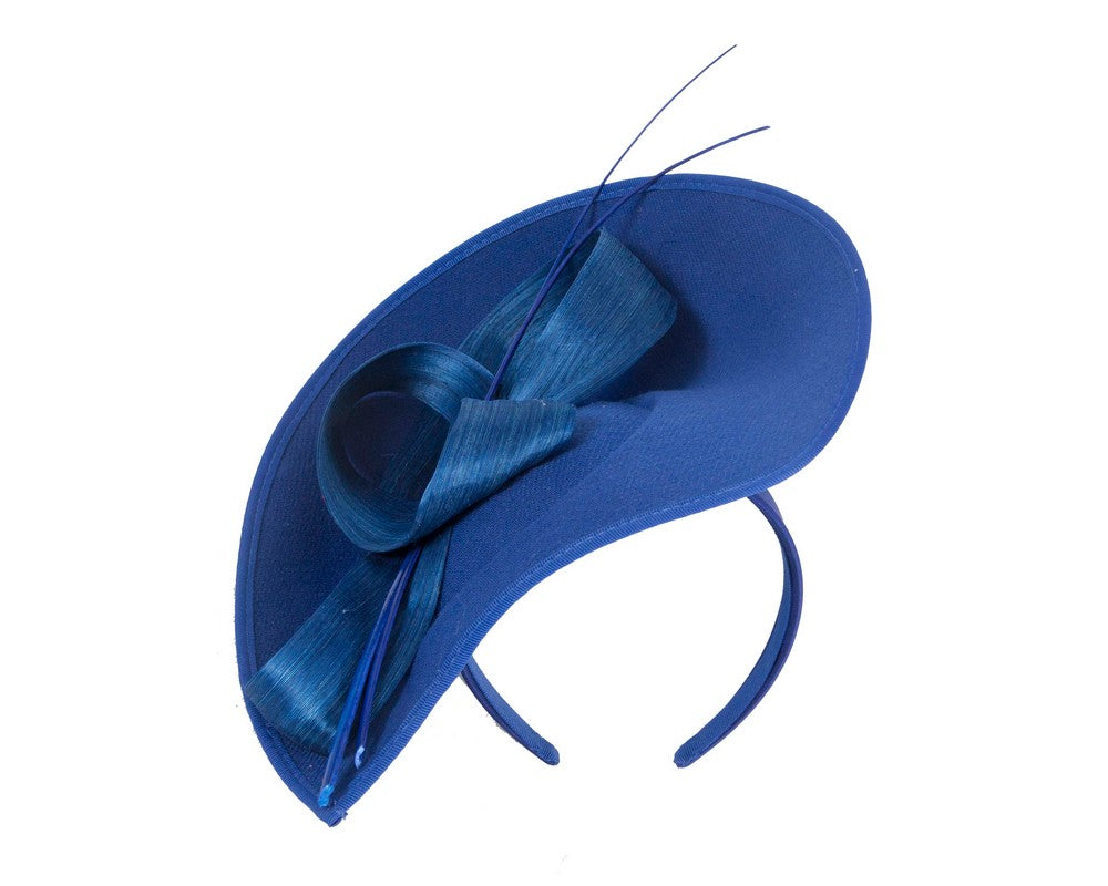 Large royal blue winter fascinator by Max Alexander-1
