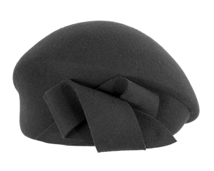 Black felt beret hat by Max Alexander-3
