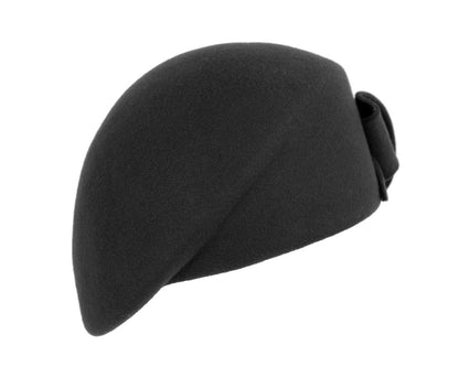 Black felt beret hat by Max Alexander-2