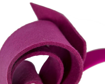 Fuchsia felt bow fascinator by Max Alexander-2