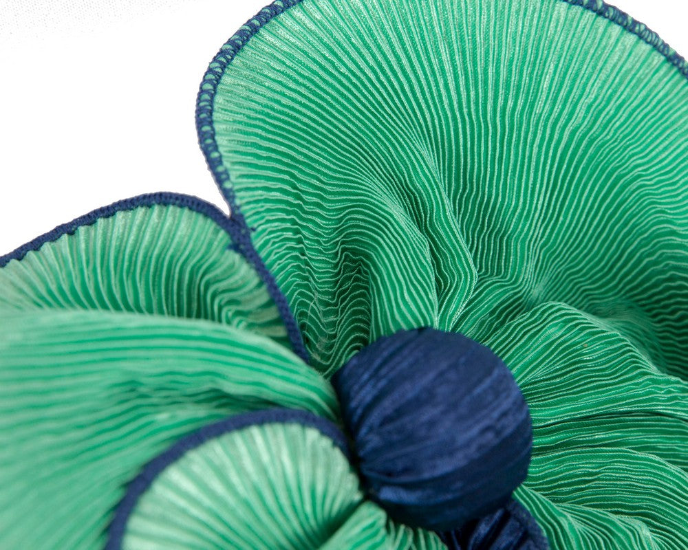 Green & blue racing fascinator by Max Alexander