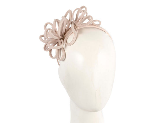 Sand felt winter fascinator by Max Alexander