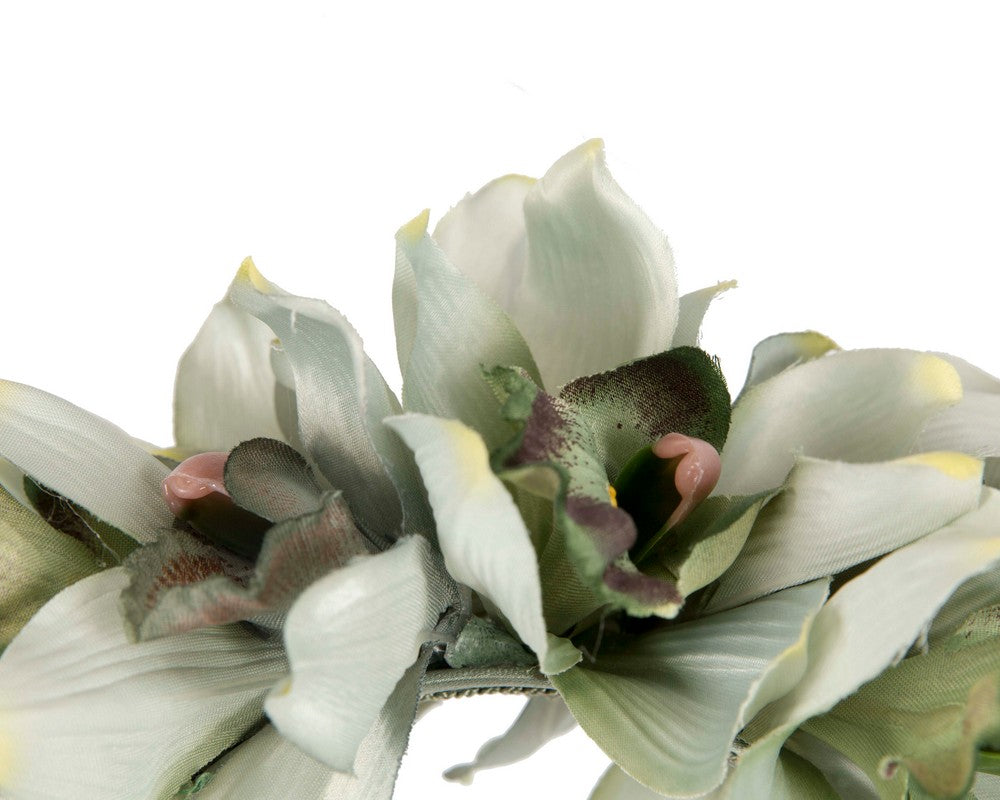 Hand made exclusive green fascinator headband-2