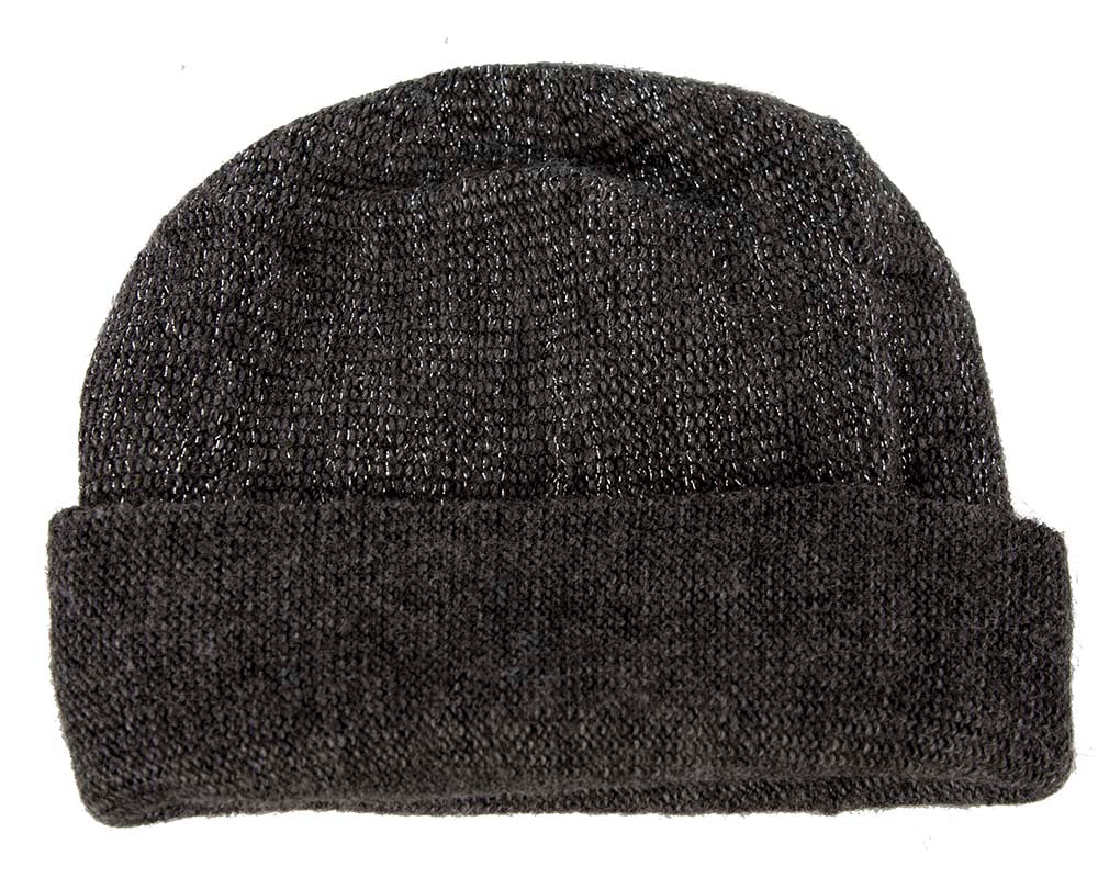 European made woven black beanie-2