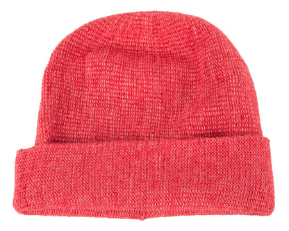 European made woven coral beanie-2