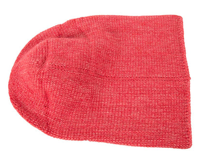 European made woven coral beanie-3