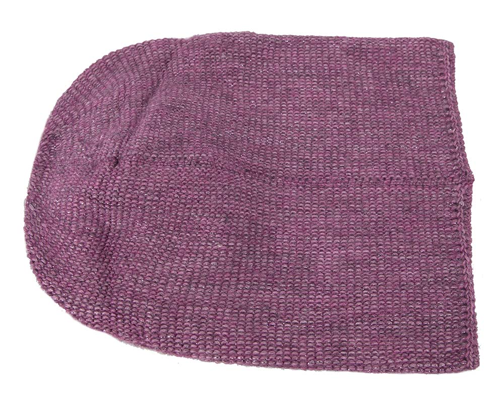 European made woven purple beanie-3