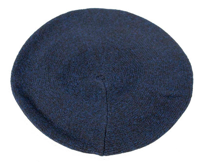 European made woven navy beret-1