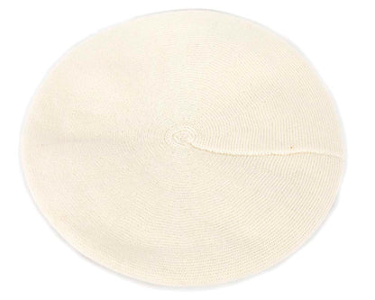 Warm woven cream beret by Max Alexander-3