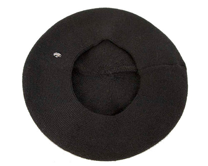 Classic woven black beret by Max Alexander