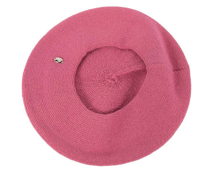 Classic woven fuchsia beret by Max Alexander