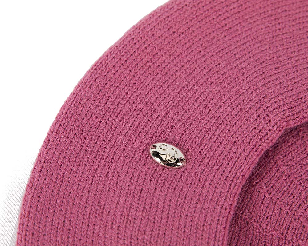 Classic woven fuchsia beret by Max Alexander