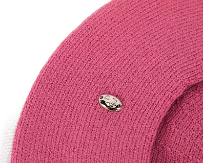 Classic woven fuchsia beret by Max Alexander
