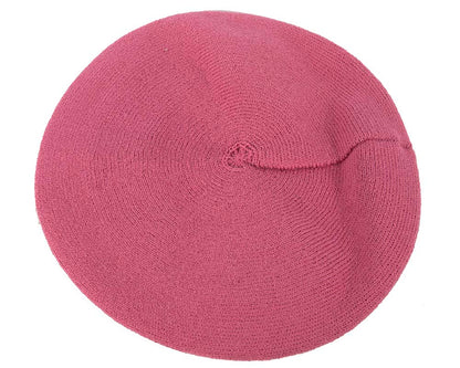 Classic woven fuchsia beret by Max Alexander
