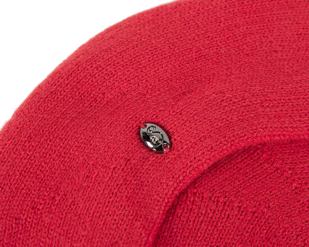 Classic woven red beret by Max Alexander-2