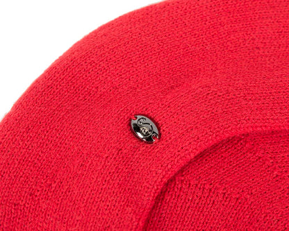 Classic woven red beret by Max Alexander-2