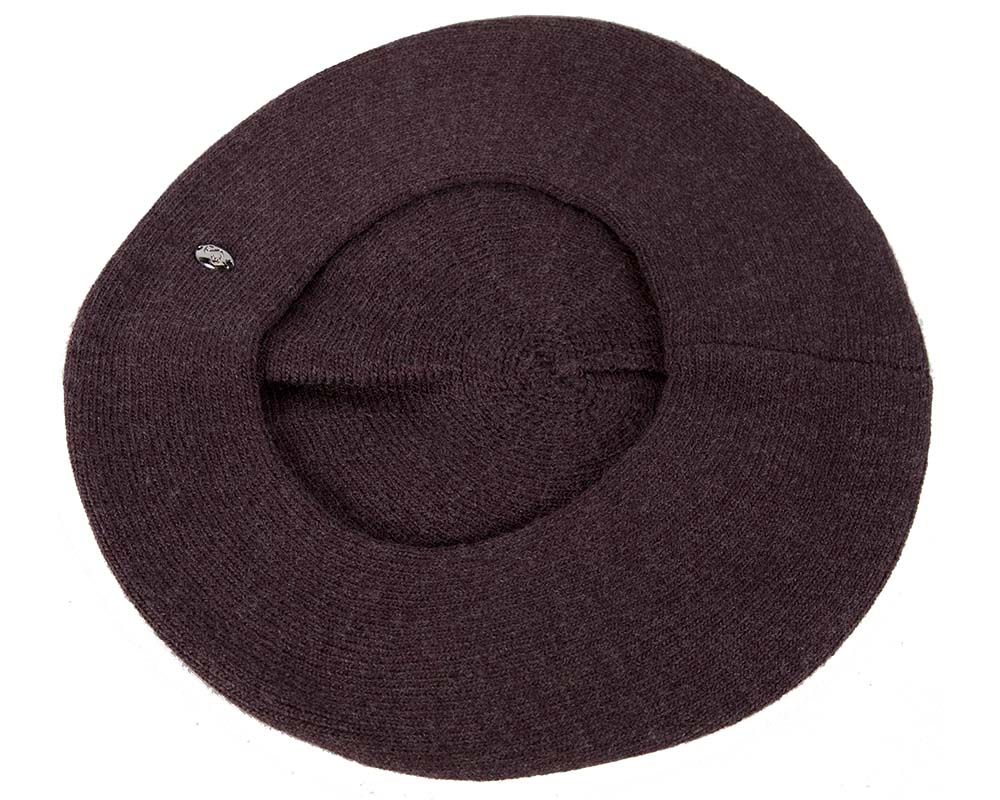Classic woven burgundy wine beret by Max Alexander