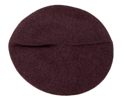 Classic woven burgundy wine beret by Max Alexander