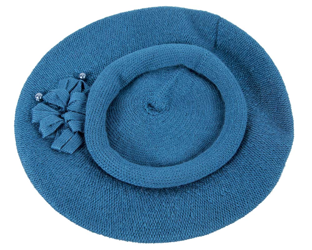 Woolen woven blue beret by Max Alexander-1
