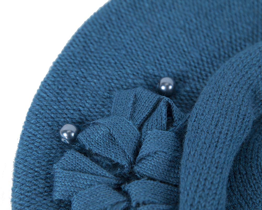 Woolen woven blue beret by Max Alexander-2