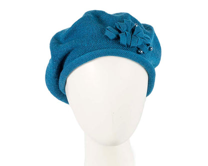Woolen woven blue beret by Max Alexander-0