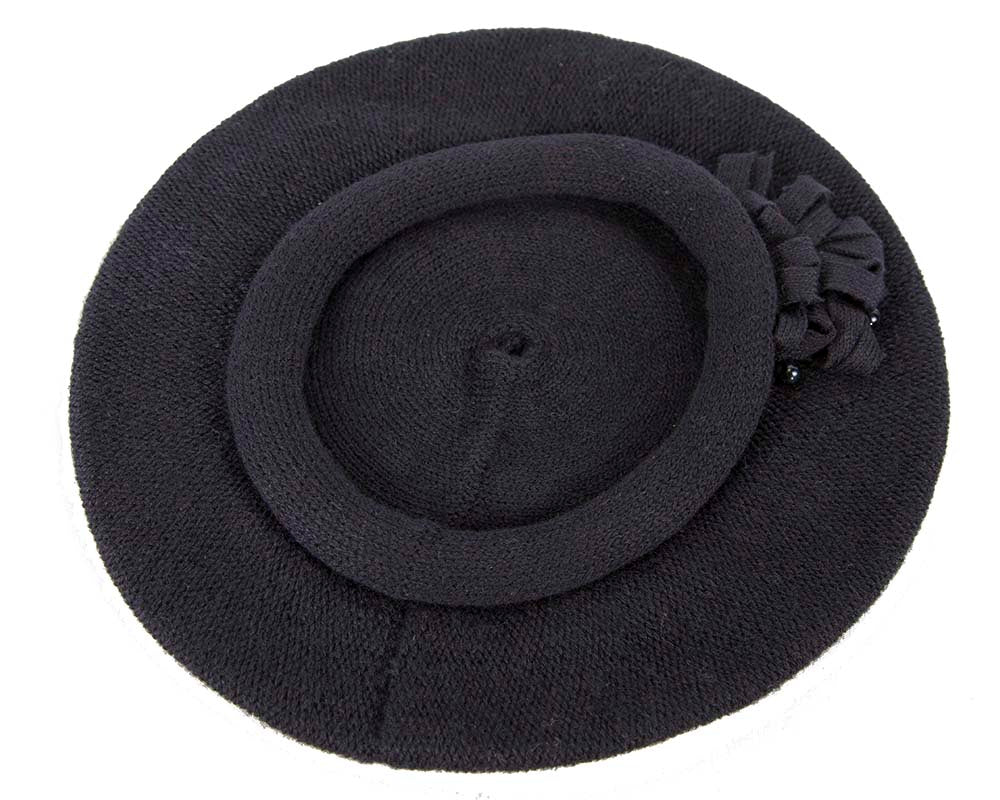 Woolen woven navy beret by Max Alexander-1