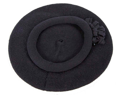 Woolen woven navy beret by Max Alexander-1