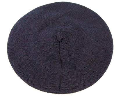 Woolen woven navy beret by Max Alexander-3